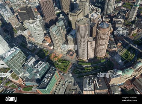 Greenway Aerial View Boston Ma Stock Photo Alamy