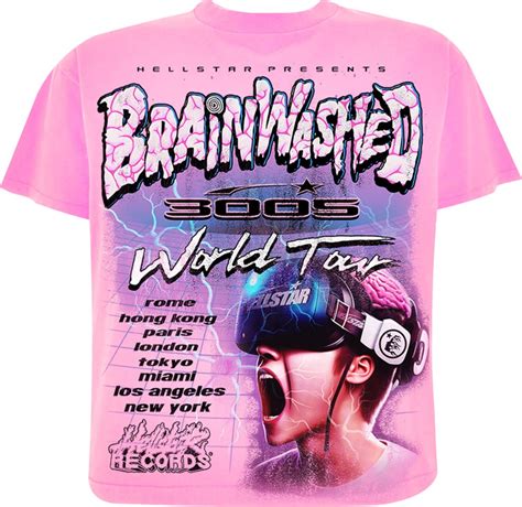 Hellstar Pink Brainwashed T Shirt Inc Style