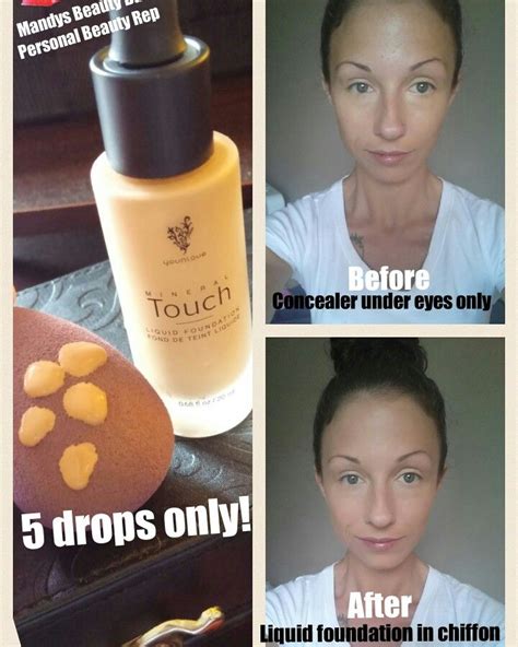 5 Drops Is All You Need Of Youniques Mineral Touch Liquid Foundation