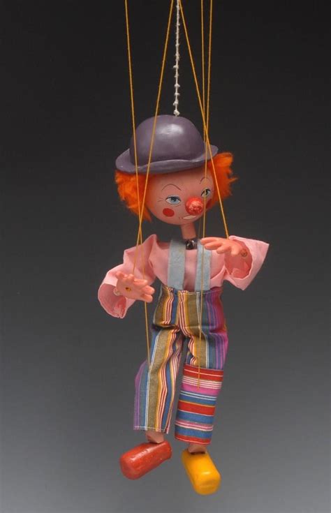 Ss Barnham The Clown Pelham Puppets Ss Range Pink Painted Wooden