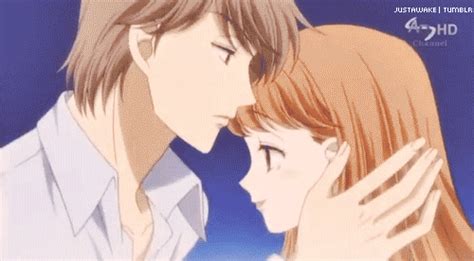 Anime Forehead Kiss Gif