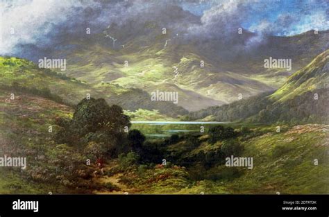 Gustave Doré Scottish Highlands Landscape Painting 1875 Stock Photo