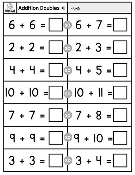 Doubles Worksheets For 2nd Grade