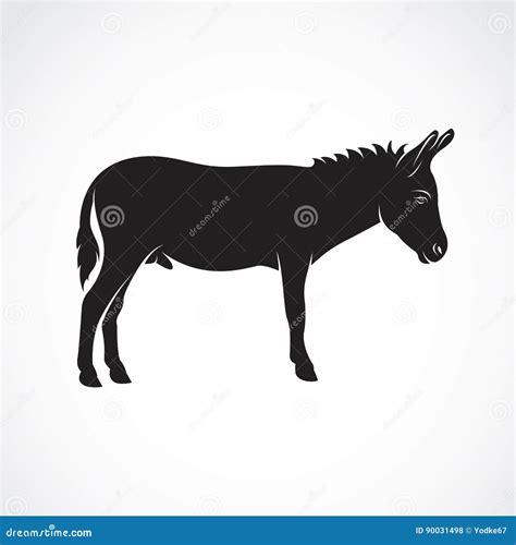 Vector Donkey Silhouette View Side For Retro Logos Emblems Badges