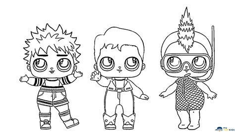 Lol Surprise Boys Coloring Pages Print Brothers Popular Lol Dolls