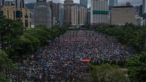 Hong Kong Protesters Defy Police Ban In Show Of Strength After Tumult The New York Times