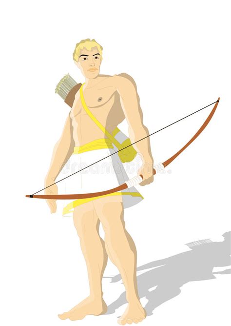 The brilliant or shinning one, leader of the muses. Greek god Apollo stock vector. Illustration of rome ...