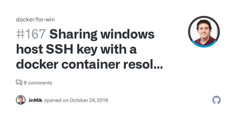 Sharing Windows Host Ssh Key With A Docker Container Resolve In A