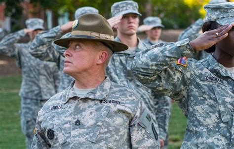 A Us Army Reserve Drill Sergeant Assigned To The 98th Training