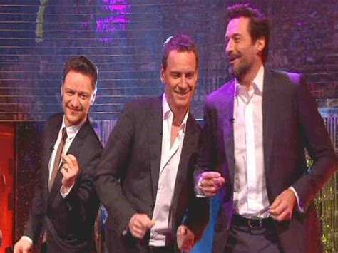 hugh jackman michael fassbender and james mcavoy dance to blurred lines