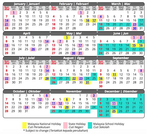 Malaysia's cabinet has released the official list of public holidays for 2021, with a total of five long weekends to look forward to nationally. 2018 calendar with public holidays south africa pdf