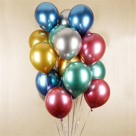 50pcslot Metallic Color Balloons Latex 12incn 3g Balls For Birthday