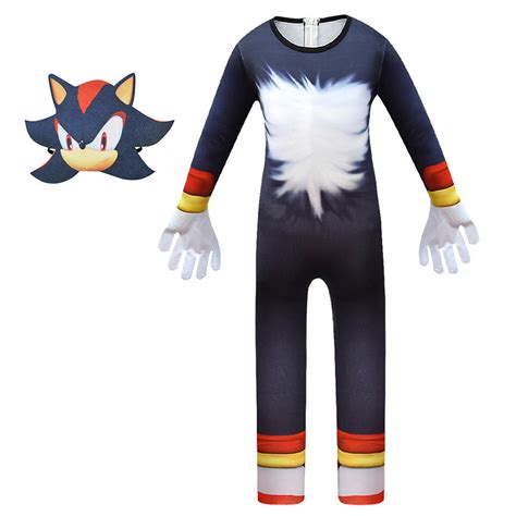 Bambini Cosplay Sonic The Hedgehog Sonic Shadow Tirapugni Costume