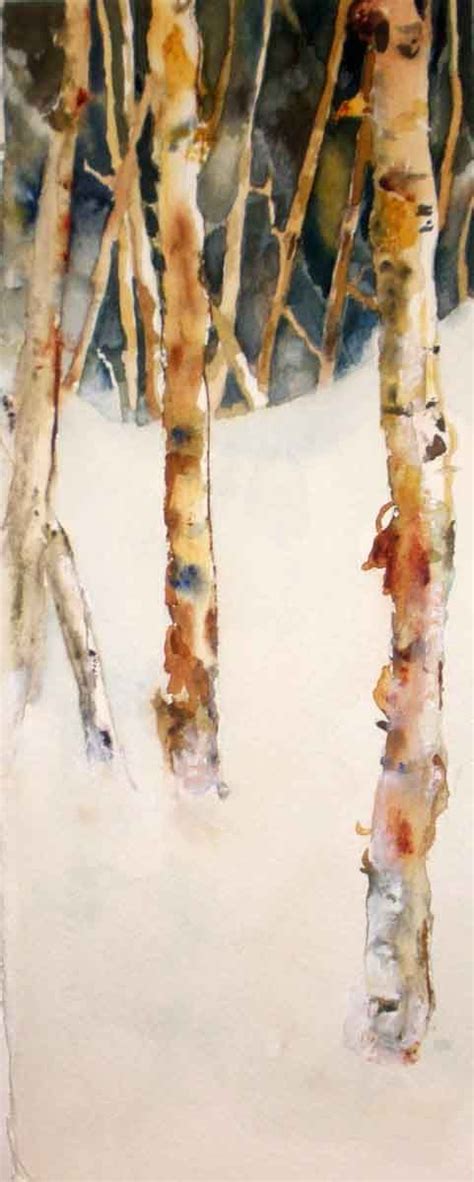 Impression Acquerello Watercolor Woods Bosco Winter Inverno Neve Snow