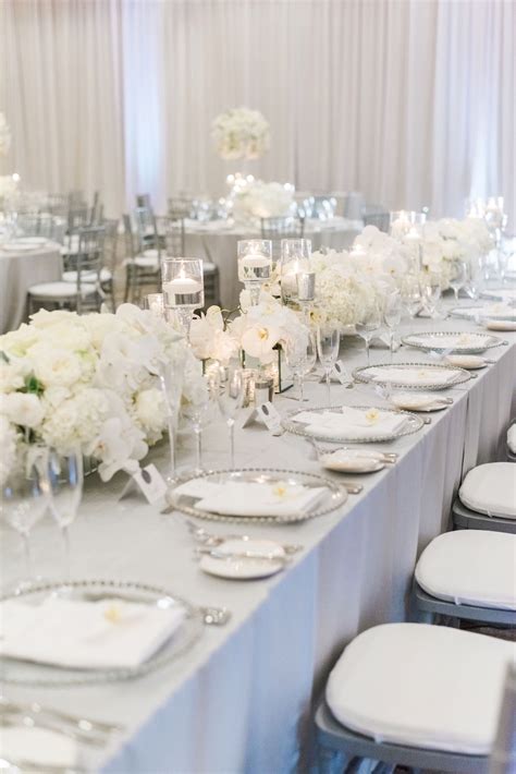 Glamorous Silver And White Ballroom Wedding In Newport