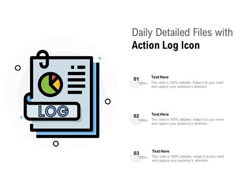 Daily Detailed Files With Action Log Icon Powerpoint Slides Diagrams