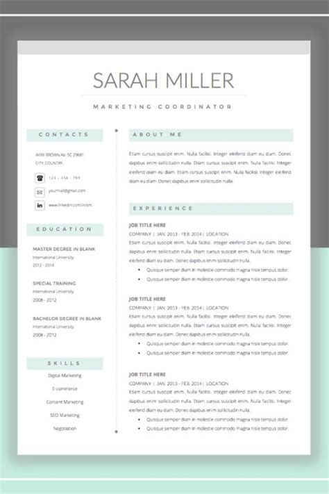 Copy And Paste Resume Template For Word That You Can Imitate
