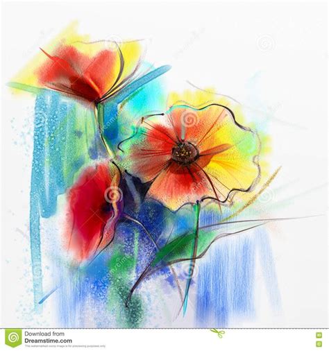 Abstract Watercolor Painting Of Spring Flower Download From Over 60
