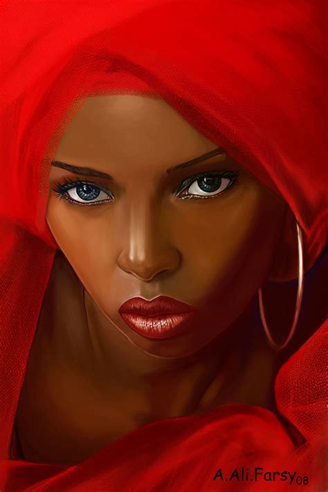 Beautiful Black Woman Painting
