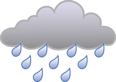 Rain Cloud Weather Symbol - Free Clip Art