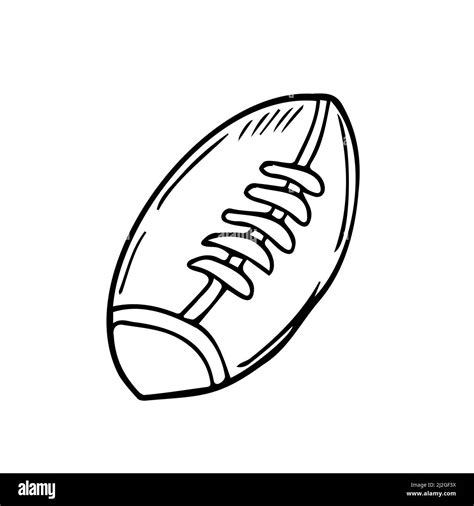 rugby ball hand drawn outline doodle icon rugby equipment team sport healthy lifestyle