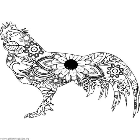 It's part of a set of similar farmyard printables. Free Download Zentangle Fighting Chicken Coloring Pages # ...