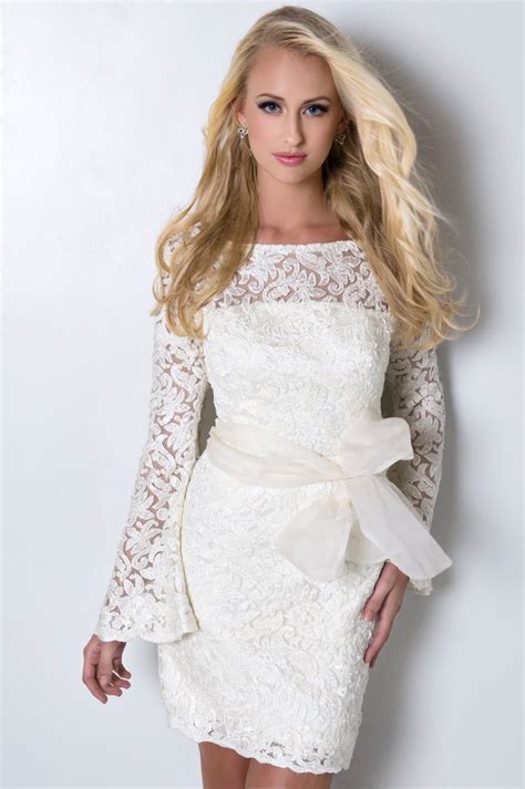 White Short Lace Wedding Dresses