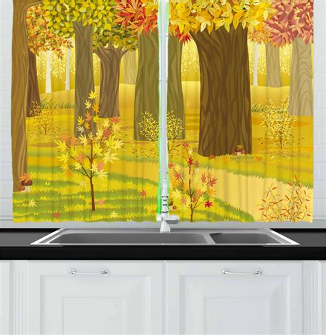 Fall Kitchen Curtains