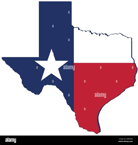 Texas Flag State Map Border Illustration Stock Photo Alamy