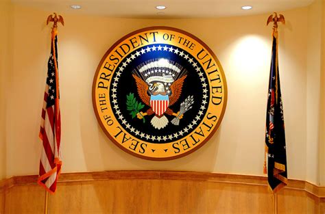 Presidential Seal At John F Kennedy Presidential Library Museum In