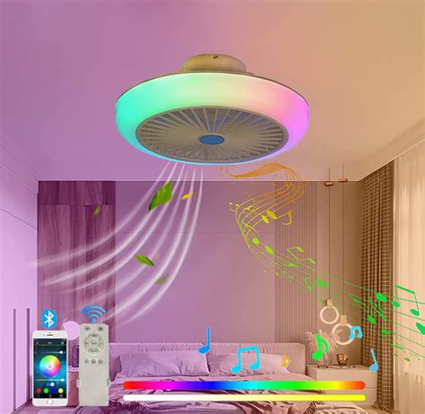 Buy MONIK Bluetooth Ceiling Fan with Light and Remote, Modern Music
