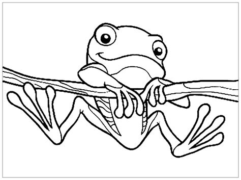 Animal alphabet f.f for frog. Frogs to color for kids - Frogs Kids Coloring Pages