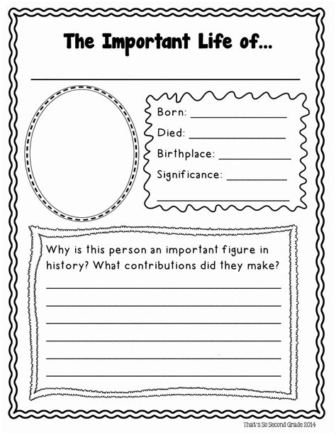 Biography Template For Students Luxury Elementary Famous Person