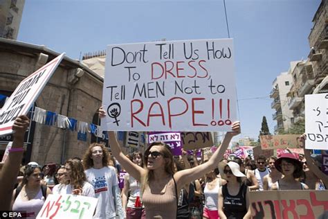 Women Shed Their Clothes For Jerusalem Slutwalk Protest Daily Mail