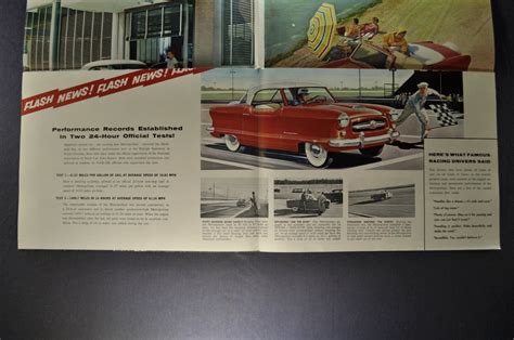 1954 1955 Hudson Metropolitan Sales Brochure Folder Nash Amc Excellent