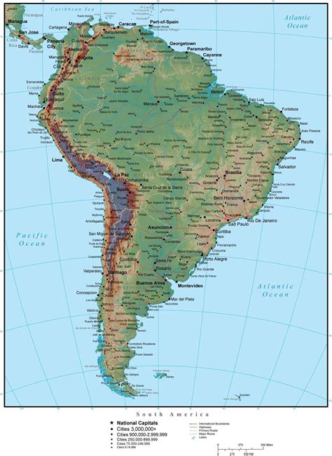 Map Of Latin America Countries And Capitals