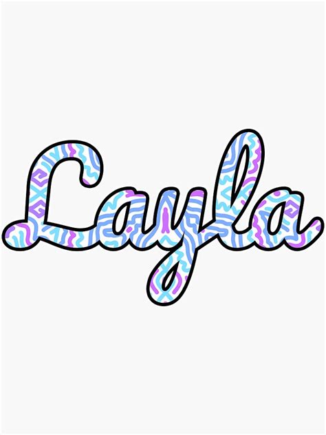 Layla Handwritten Name Sticker For Sale By Inknames Redbubble