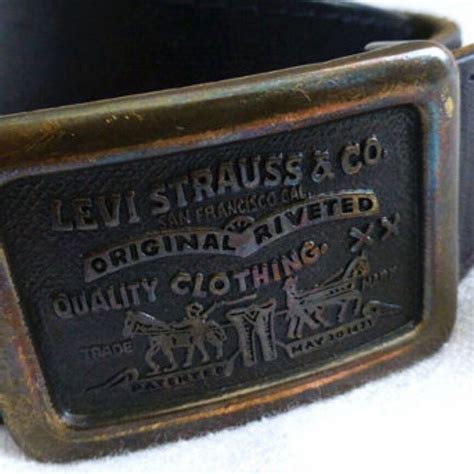 Vintage Levis Belt Hipster Levi Strauss Buckle Leather Etsy Metal