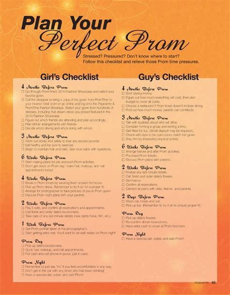 Prom Checklist Pageantry Magazine Pageant Prom Fashion Modeling