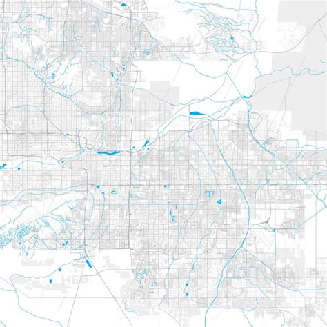 Rich Detailed Vector Map Of Mesa Arizona Usa Hebstreits Sketches