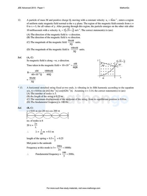 For more details about jee advanced question papers 2021, check this article. JEE Advanced 2013 Question Paper-1 with Solutions - PDF ...
