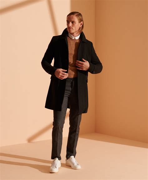 Andrew marc men's coyle melton wool car coat with inset knit bib $102.99 $295. Mens - Foundation Wool Car Coat in Black | Superdry