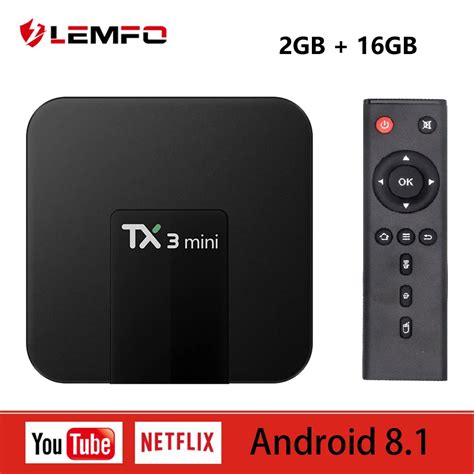Lemfo Tx3 Mini Smart Android Tv Box Amlogic S905w Quad Core 4k 2k Hd 3d