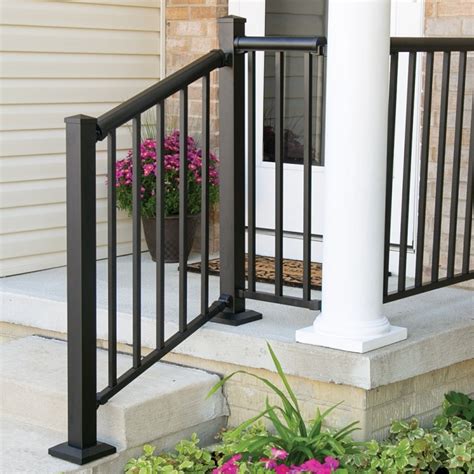 Single post ornamental hand rail 1 or 2 step railing for stairs steel handrail with hardware! Simple 2 Step Railing Image 678 | Stair Designs