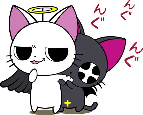 Angels Cats Animals Vampires Anime Nyanpire 3000x2412