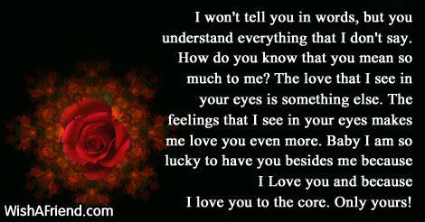 Best love sayings & quotes. I won't tell you in words,, Short Love Letters