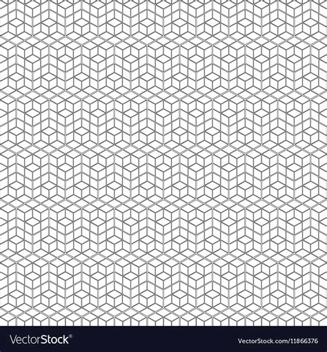 Geometric Cube Seamless Patternfashion Graphic Vector Image