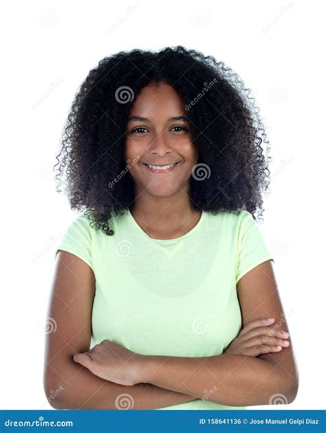 Belle Adolescente Africaine Avec De Beaux Cheveux Photo Stock Image