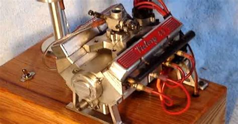 Whether the engine is gas powered or electric your vehicle would not move if not here is a cutaway image of a v8 engine that shows how the pistons are attached to the crankshaft which rotates inside of the engine block along. The World's Smallest Running V8 Engine | Engaging Car News ...