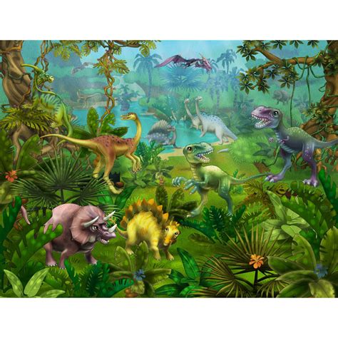 Dinosaur Utopia Poster Wall Mural Wayfair